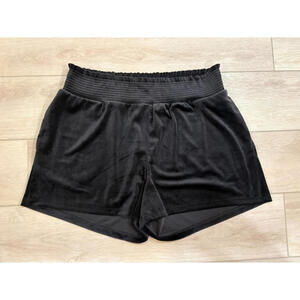 Old Navy Luxe Velvet Pajama Shorts Black XL Pockets Soft Pull On  EUC